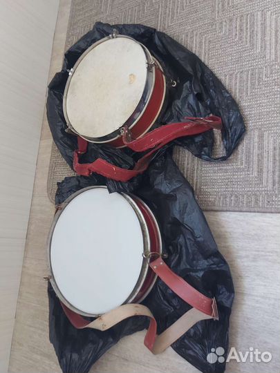 Пионерский барабан. СССР. 2 шт