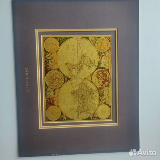 Картина из 24 каратного золота 17 века