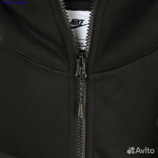 Зип худи Nike Tech Fleece черное осень