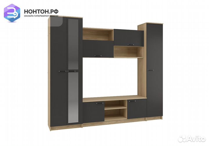 Гостиная Герда дуб крафт серый / антрацит