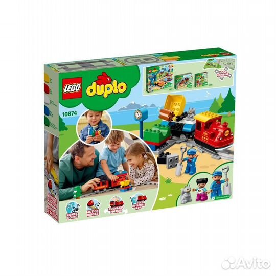 Lego duplo Town Поезд на паровой тяге 10874 новый