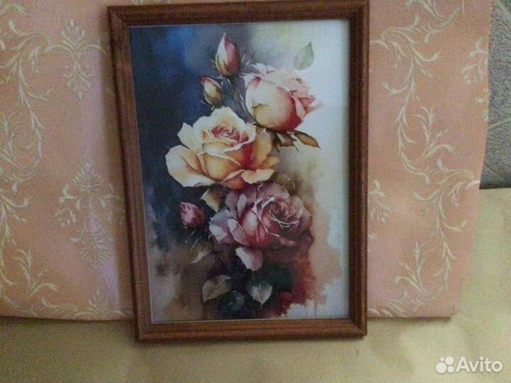 Картина репродукция формата А4 под стеклом