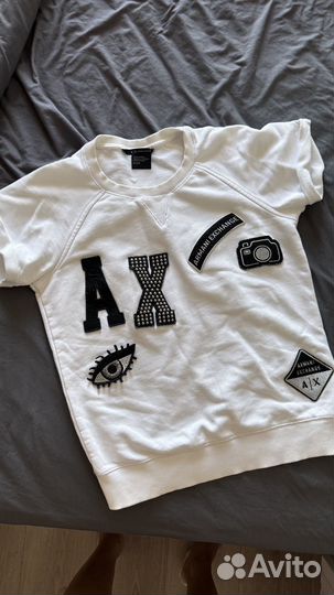 Футболка свитшот из футера armani exchange