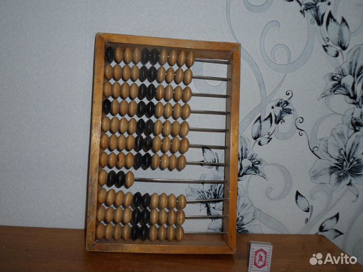 Большие старинные деревянные счеты СССР