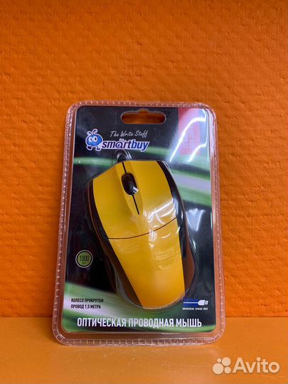 Мышь проводная SmartBuy 325 желтая