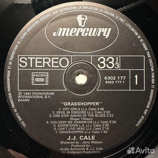 J.J. Cale – Grasshopper (Франция 1982г.)