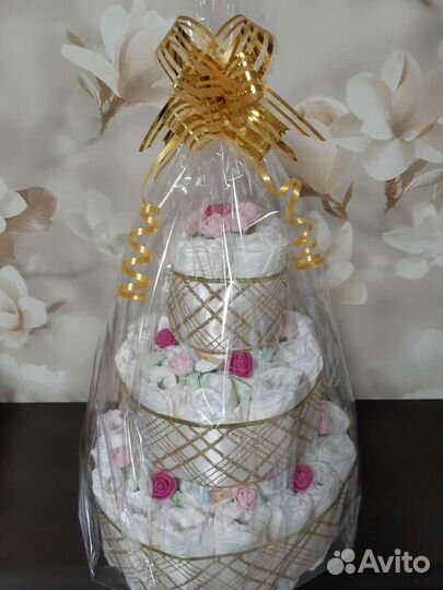 Торт из памперсов на выписку