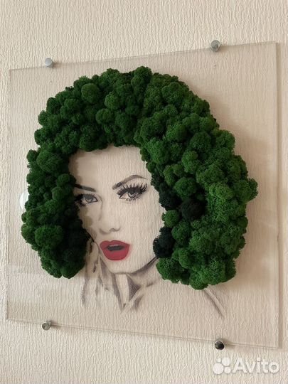 Мох Картина на стекле 