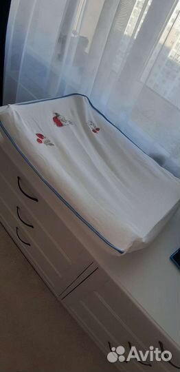 Матрас надувной+чехол на пеленальный столик IKEA