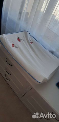 Матрас надувной+чехол на пеленальный столик IKEA