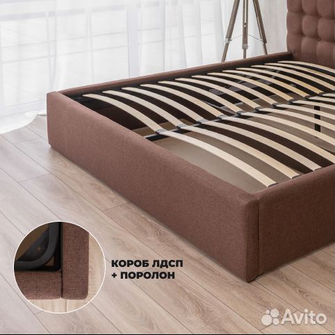 Кровать 180х200 с мягким изголовьем Марсель