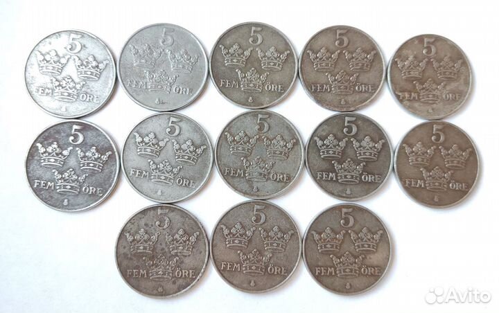 Старые монеты Швеции (первая половина XX века)