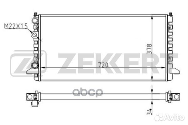 Радиатор охл. дв. VW Passat III IV 90- mk1273