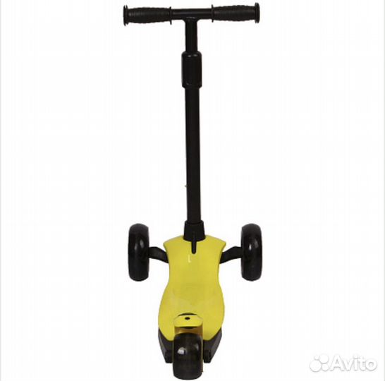 Самокат rollo PRO трехколесный черно-желтый