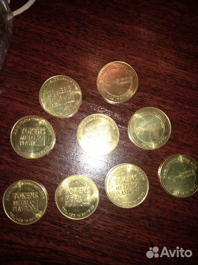 Монеты железо tokens metal S plastic