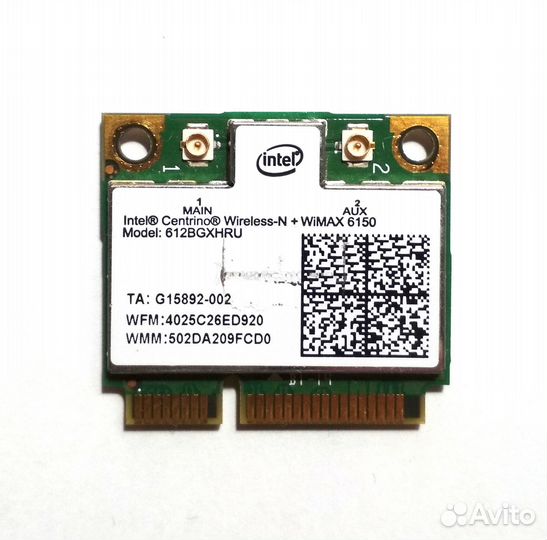 Wi-Fi модуль Intel Centrino Wireless 612bgxhru