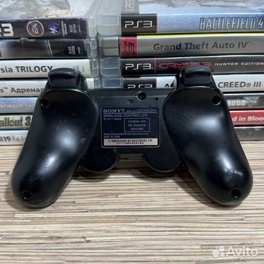 Оригинальный Геймпад/Джостик для PS3 Черный