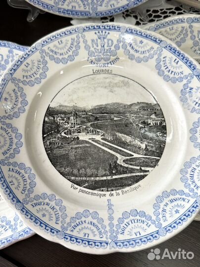 Антикварные тарелки Sarreguemines