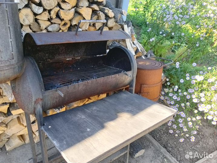 Мангал коптильня смокер
