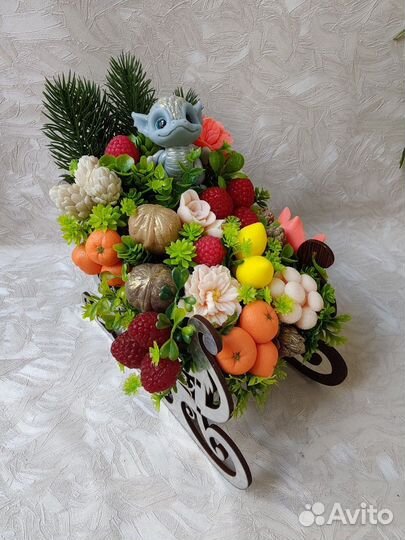 Новогодняя композиция из мыла ручной работы