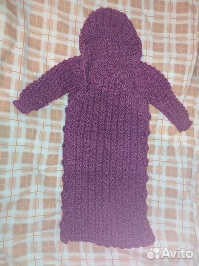 Конверт в коляску вязаный