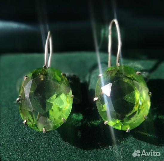 Серьги крупные серебро 875 проба СССР звезда