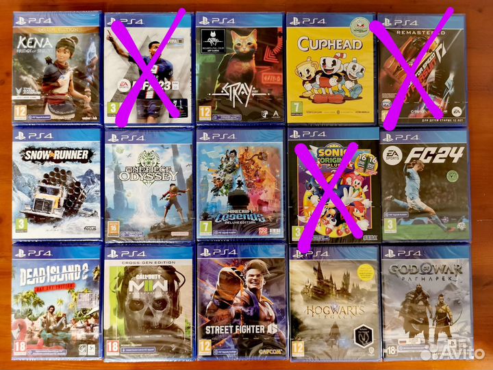 Игры на дисках для PS4 PS5 картриджи NS
