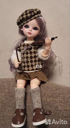 Кукла скрипачка шарнирная