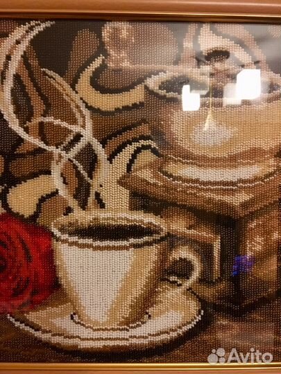 Вышивка бисером «Кофе»