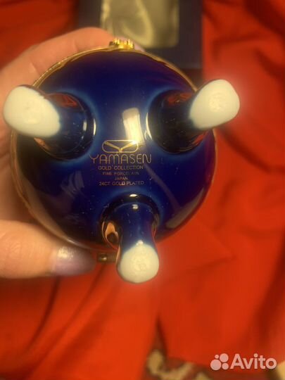 Шкатулка-яйцо Yamasen Япония 24 карата позолота