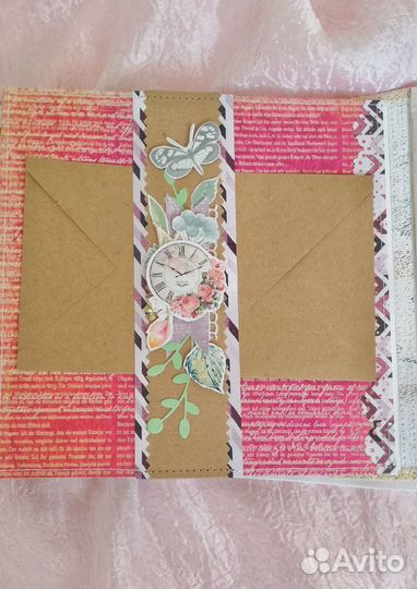 Фотоальбом ручной работы в технике скрапбукинг