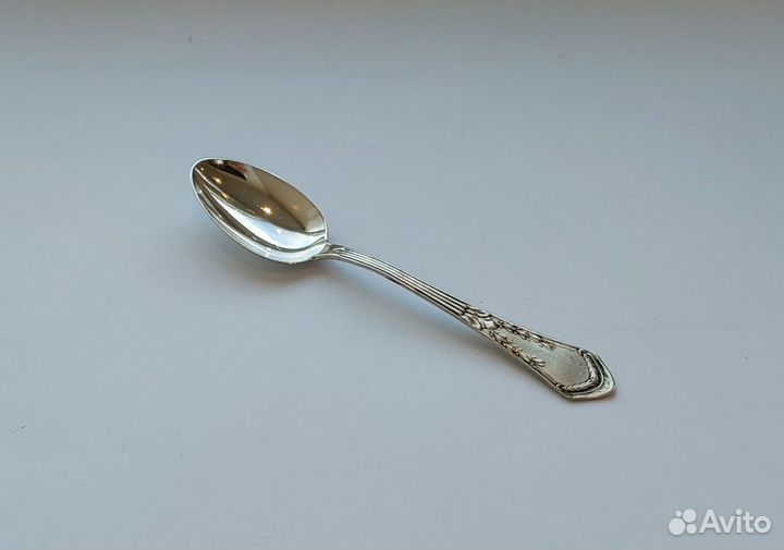 Антикварная Серебряная чайная ложка Рельеф серебро