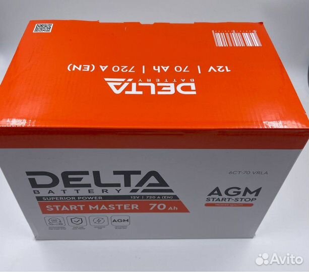 Delta start master 6CT-70.0 AGM (L3/720EN) Аккумуляторная батарея