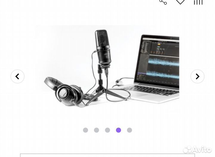 Студийный конденсаторный usb микрофон