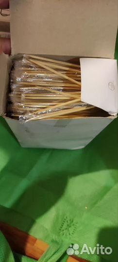 Зубочистки бамбук в индивидуальной упаковке