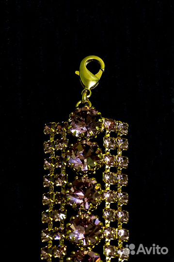 Браслет с аметистами swarovski