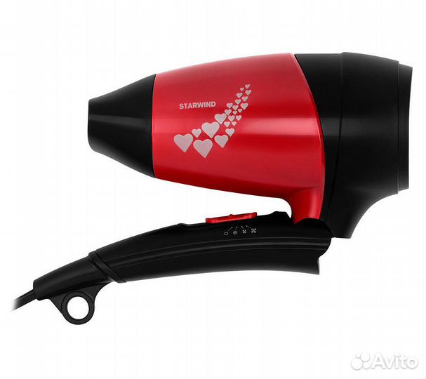 Фен Starwind SHD 7065 1400Вт черный/красный