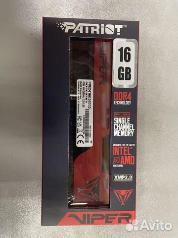 Оперативная память Patriot 16Gb DDR4 3600MHz объявление продам