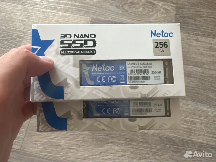 Новый Ssd Netac 256 gb N535N M.2