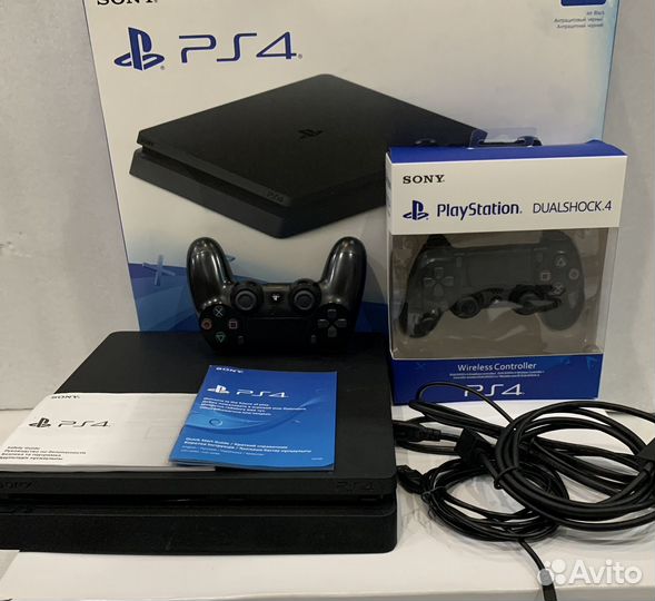 PS4 slim два джойстика 90 игр подарок