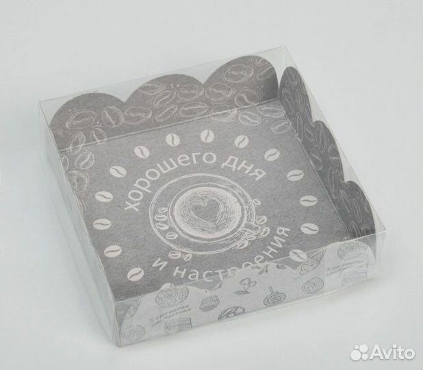 Коробка с крышкой 10,5 10,5 3 см