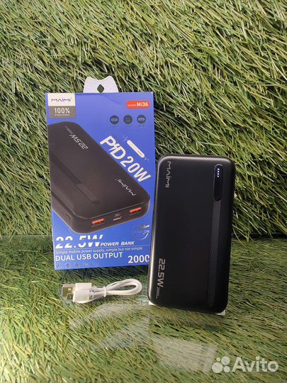 Повербанк с быстрой зарядкой Maimi 20000 mAh