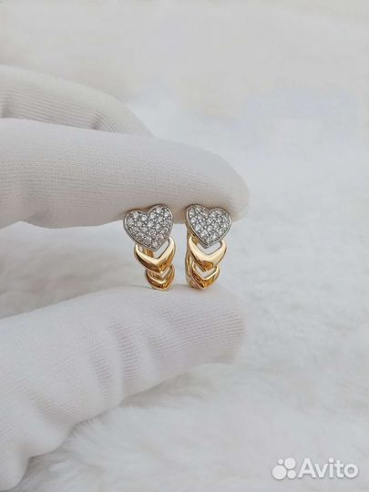 Серьги золото медицинское