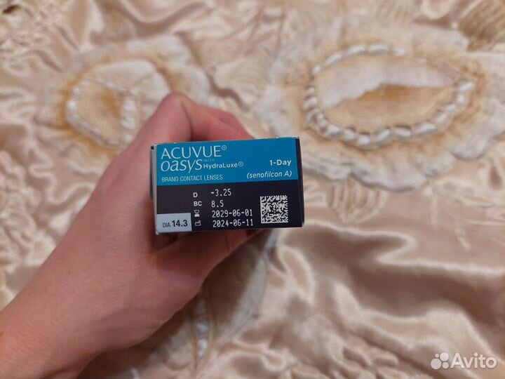 Линзы контактные acuvue oasys однодневные-3,25