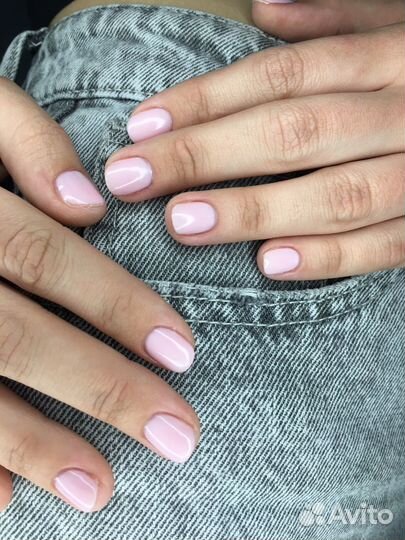 Комбинированный маникюр, укрепление, покрытие