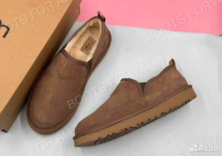 Мужские слипоны с мехом короткие