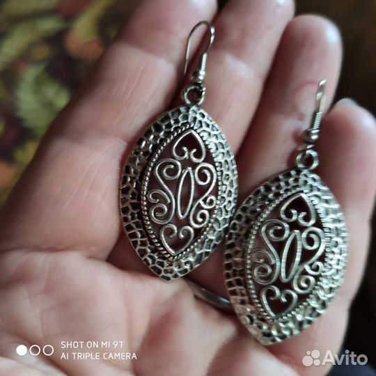 Серьги кольца серебро кресты мельхиор винтажные