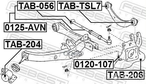 Опора шароавая toyota caldina 02-07 зад.подв. 0