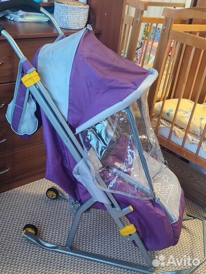 Детские санки коляска ника