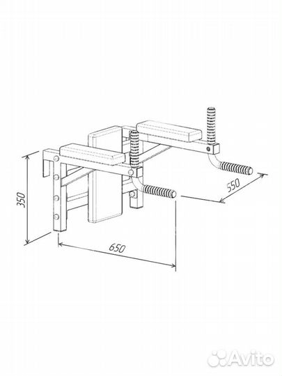 Брусья навесные на шведскую стенку